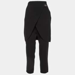 Giorgio Armani Black Crepe Trousers L