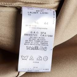 Pre Owned Giorgio Armani Metallic Satin Belted Trench Coat M