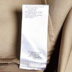 Pre Owned Giorgio Armani Metallic Satin Belted Trench Coat M