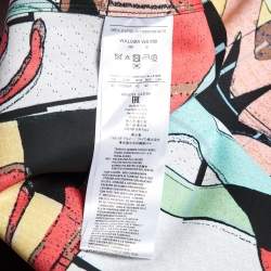 Pre Owned Giorgio Armani Black Laser Cut Work Detail Hooded Overcoat L