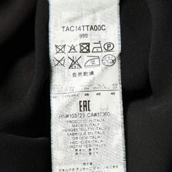 Giorgio Armani Black Silk Long Sleeve Blouse L 