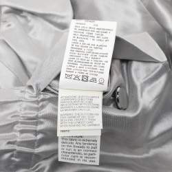 Giorgio Armani Silver Silk Zipped Jacket M