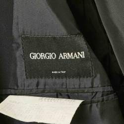 Giorgio Armani Black Wool Single Breasted Blazer XXL