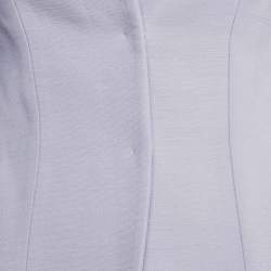 Giorgio Armani Blue Wool Blend Collarless Jacket S