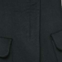 Pre Owned Giorgio Armani Black Cashmere Zip-Up Jacket S