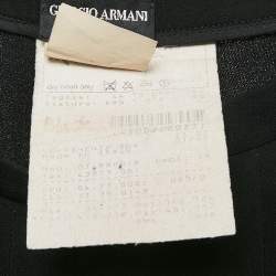 Giorgio Armani Black Silk Straight Leg Trousers M