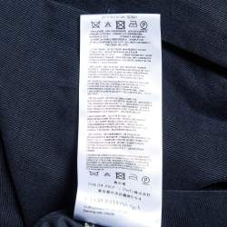 Pre Owned Giorgio Armani Midnight Blue Corduroy Belted Trousers S