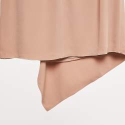 Pre Owned Giorgio Armani Copper Pink Silk Sleeveless Short Dress M