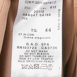 Pre Owned Giorgio Armani Copper Pink Silk Sleeveless Short Dress M