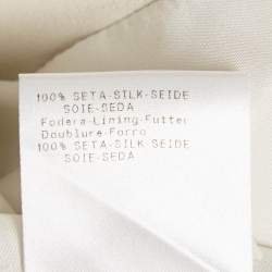 Pre Owned Giorgio Armani Light Beige Silk Blazer and Pants Set M