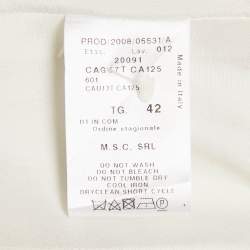 Pre Owned Giorgio Armani Light Beige Silk Blazer and Pants Set M