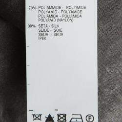 Pre Owned Giorgio Armani Silver Gunmetal Avant Garde Sleeveless Top M