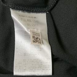 Pre Owned Giorgio Armani Grey Jersey Ruched Top M