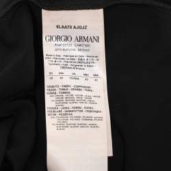 Giorgio Armani Black Jersey Long Sleeve Midi Dress S
