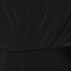 Giorgio Armani Black Jersey Long Sleeve Midi Dress S