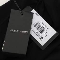 Giorgio Armani Black Jersey Long Sleeve Midi Dress S