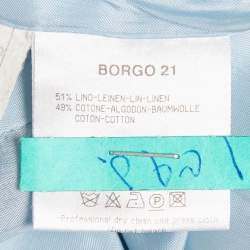 Giorgio Armani Light Blue Linen and Cotton Blazer S