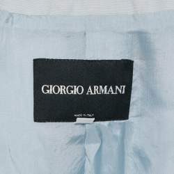 Giorgio Armani Light Blue Linen and Cotton Blazer S