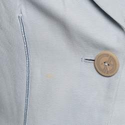 Giorgio Armani Light Blue Linen and Cotton Blazer S