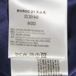 Giorgio Armani Blue Crepe Tie-Up Blazer M
