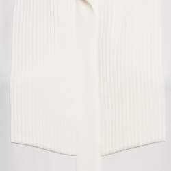 Giorgio Armani Off-White Tuxedo Button Front Blouse S