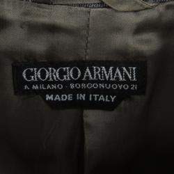 Pre Owned Giorgio Armani Vintage Grey Wool Blend Blazer L