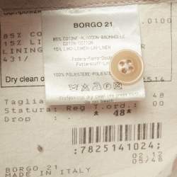 Pre Owned Giorgio Armani Light Pink Muslin Cotton Draped Maxi Skirt L