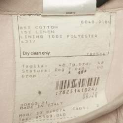 Pre Owned Giorgio Armani Light Pink Muslin Cotton Draped Maxi Skirt L