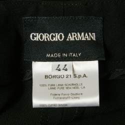 Pre Owned Giorgio Armani Black Wool Single Breasted Suit M