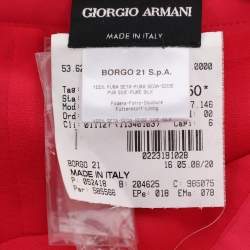 Pre Owned Giorgio Armani Pink Crepe Maxi Skirt XL