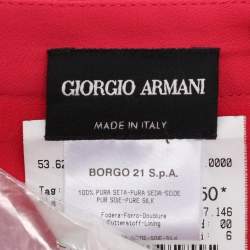 Pre Owned Giorgio Armani Pink Crepe Maxi Skirt XL