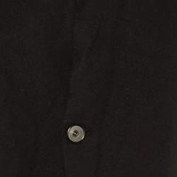 Pre Owned Giorgio Armani Black Wool Pocket Front Jacket XL