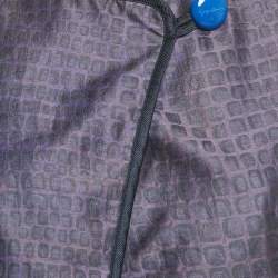 مملوكة مسبقًا جاكيت جورجيو أرماني جاكار منقوش أرجواني/كحلي مقاس صغير