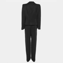 مملوكة مسبقًا Giorgio Armani Black Fabric Pant Suit M