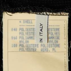 Pre Owned Giorgio Armani Black Nylon & Knit Zip Up Jacket S