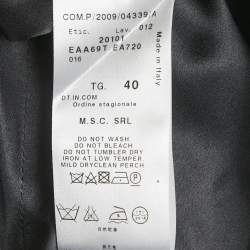 مملوكة مسبقًا فستان جورجيو أرماني ميني كت رمادي حرير مقاس صغير (سمول)