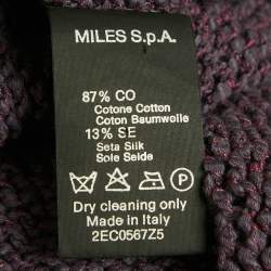 مملوكة مسبقًا Giorgio Armani Purple Cotton & Silk Sleeveless Tank Top M