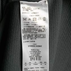 مملوكة مسبقًا Giorgio Armani Navy Blue Stretch Knit Jacket S