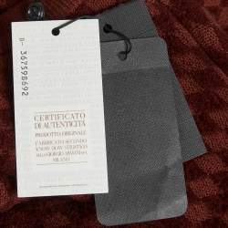 Pre Owned كنزة دائرية جيورجيو أرماني منسوجة بنمط هندسي مقاس كبير