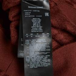 Pre Owned كنزة دائرية جيورجيو أرماني منسوجة بنمط هندسي مقاس كبير