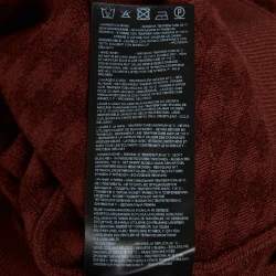 Pre Owned كنزة دائرية جيورجيو أرماني منسوجة بنمط هندسي مقاس كبير