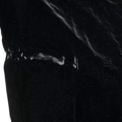Pre Owned Giorgio Armani Black High Waist Velvet Pants M