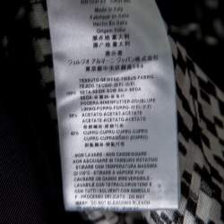 Pre Owned Giorgio Armani Monochome Printed Silk Optical Pants M