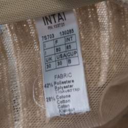 Pre Owned Giorgio Armani Beige Sequin Embellished Bustier Top XS