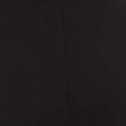 Pre Owned Giorgio Armani Black Knit Straight Fit Trousers L