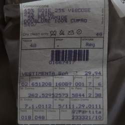 Pre Owned Giorgio Armani Bicolor Checked Wool Blend Double Breasted Blazer L