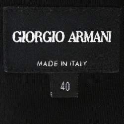 Giorgio Armani Black Sheer Logo Print T-Shirt S