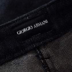 Pre Owned Giorgio Armani Indigo Blue Denim Straight Fit Jeans S