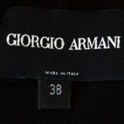 Pre Owned Giorgio Armani Black Knit Cutout Detail Sheath Dress S