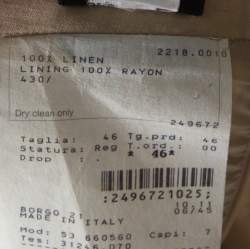 Pre Owned Giorgio Armani Beige Linen Flared Maxi Skirt M